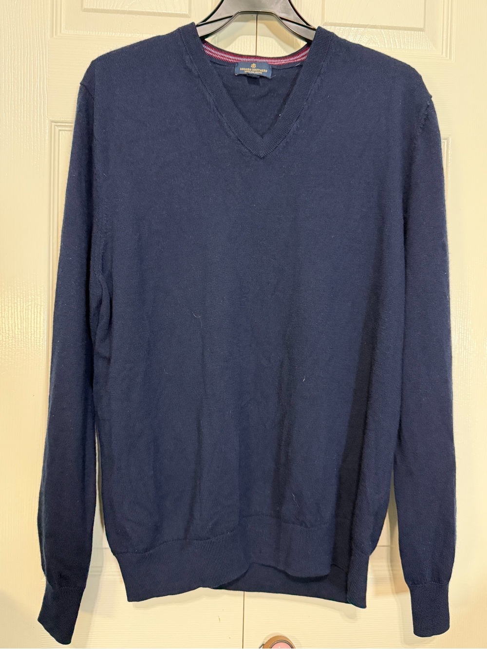 Brooks Brothers Navy V-Neck Sweater